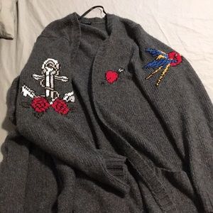 Torrid Tattoo Gray Duster Sweater